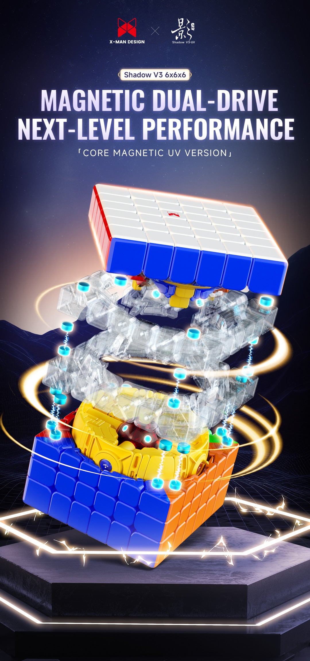 QiYi XMD Shadow v3 6x6 Ballcore UV