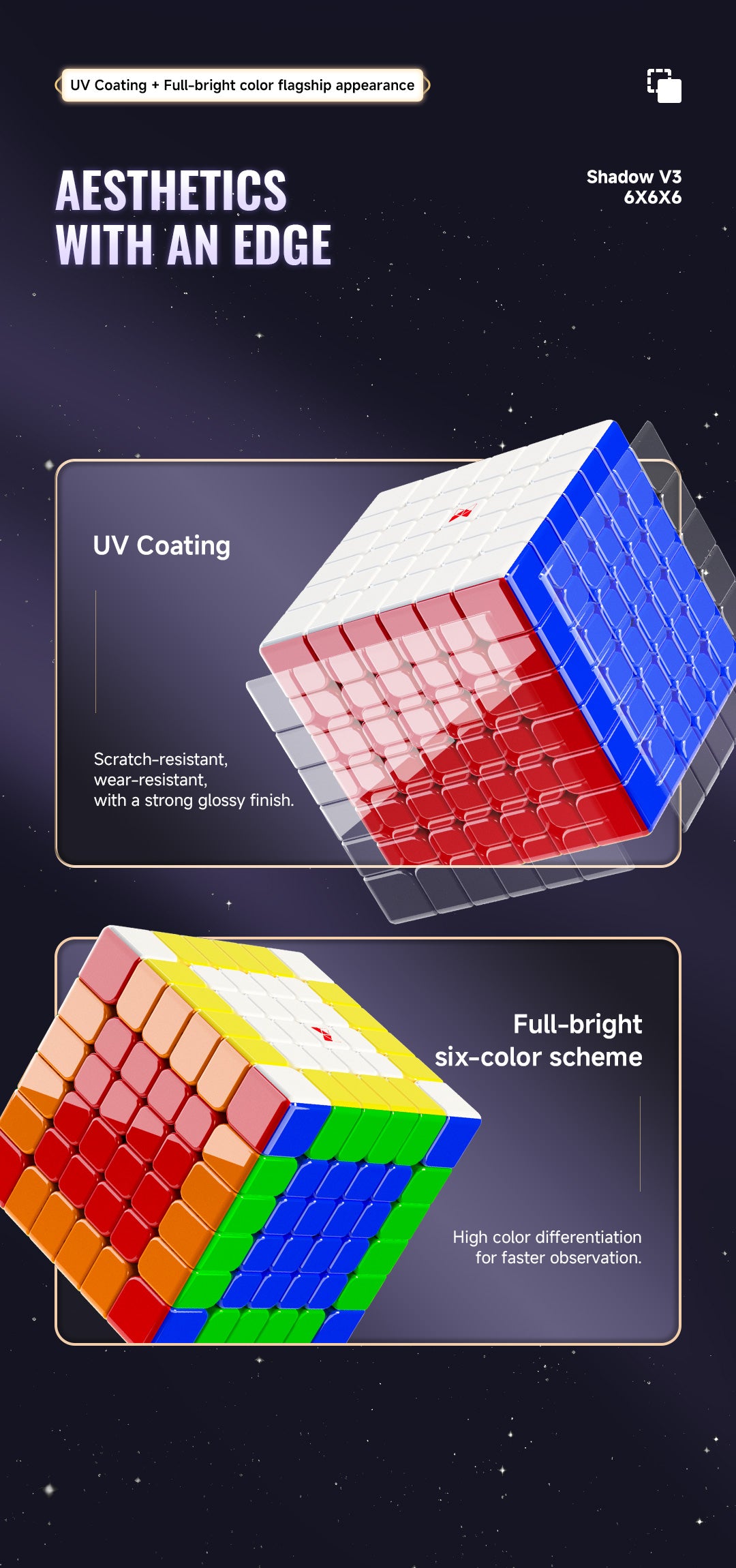 QiYi XMD Shadow v3 6x6 Ballcore UV