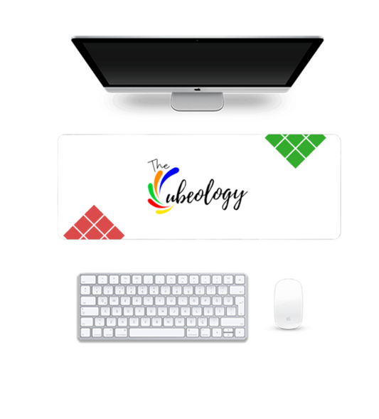 The Cubeology Signature Desk Mat - White